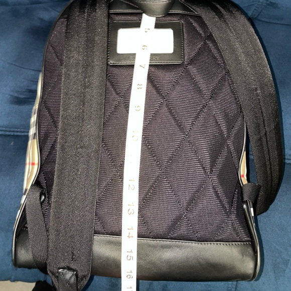 Burberry Nylon Check TB Logo Rucksack Backpack Rare Plaid excellent condition - Picture 11 of 14